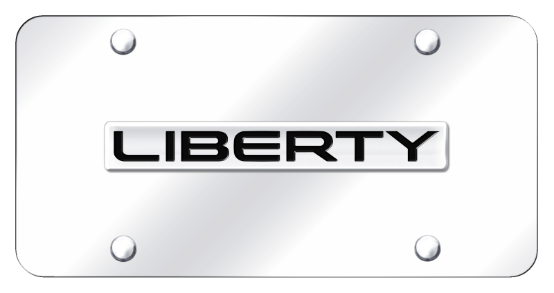 Liberty Name License Plate - Chrome on Mirrored