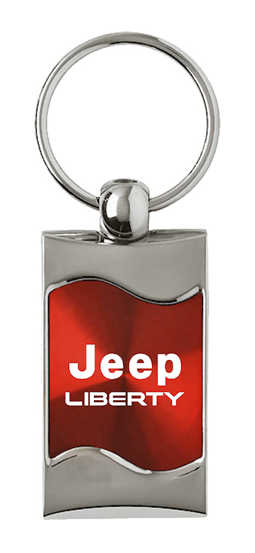 Liberty Rectangular Wave Key Fob - Red