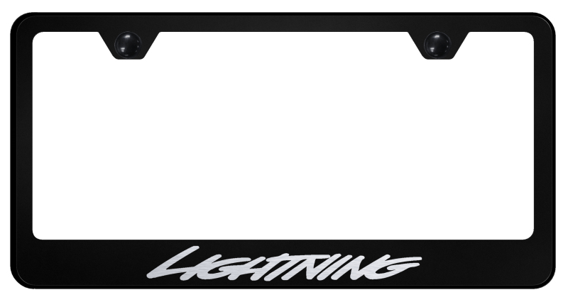 Lightning Stainless Steel Frame - Laser Etched Black