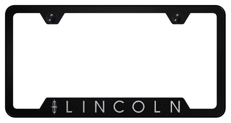 Lincoln Laser Etched Stainless Steel Cut-Out Frame - Finish:Black