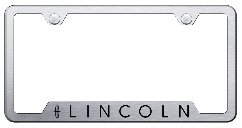 Lincoln Laser Etched Stainless Steel Cut-Out Frame - Finish:Brushed
