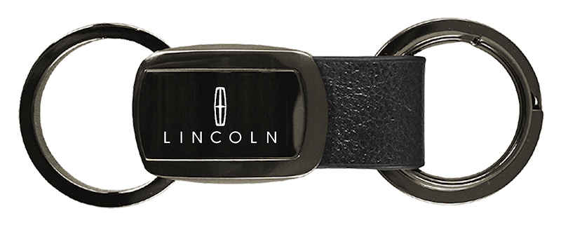 Lincoln Leather Tri-Ring Key Fob - Gun Metal