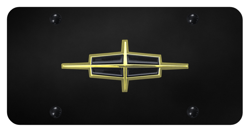 Lincoln License Plate - Gold on Black