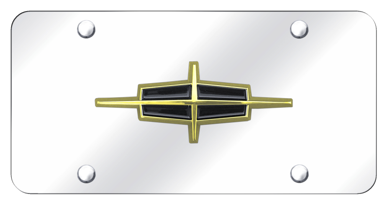 Lincoln License Plate - Gold on Mirrored