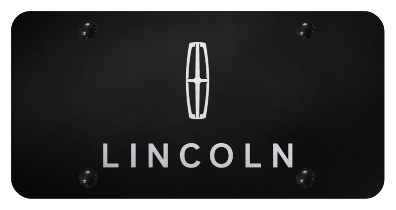Lincoln License Plate - Laser Etched Black