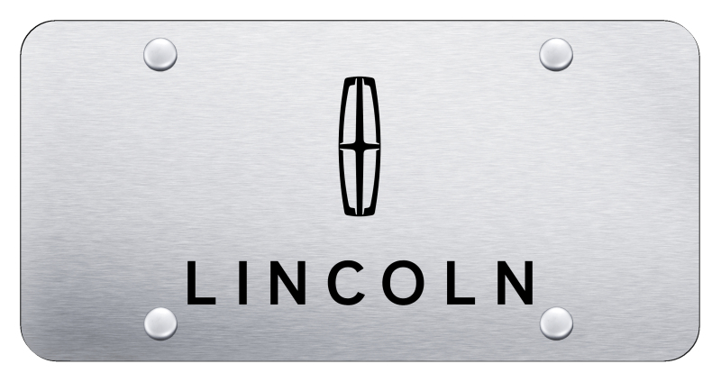 Lincoln License Plate - Laser Etched Brushed