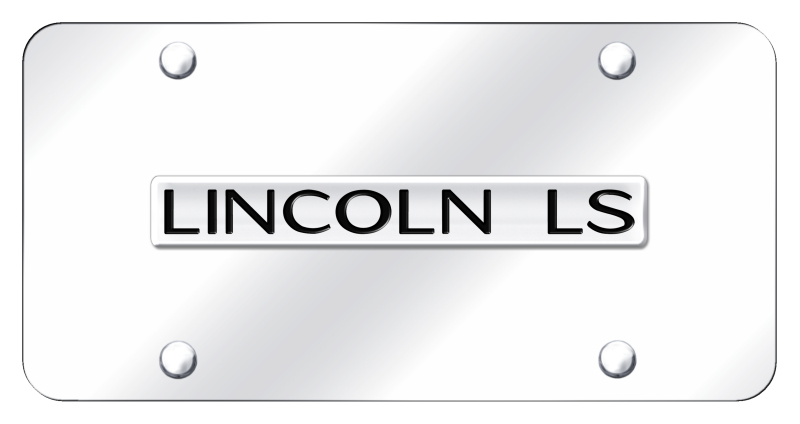Lincoln LS Name License Plate - Chrome on Mirrored