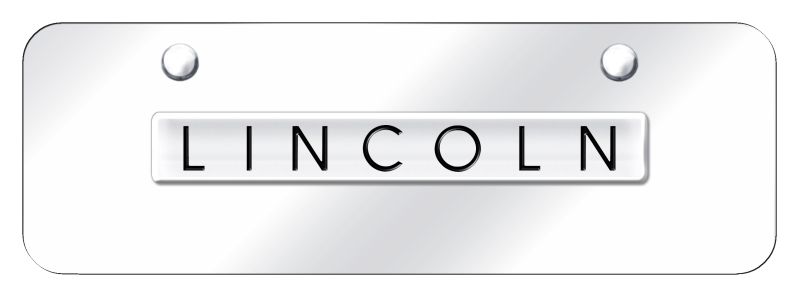 Lincoln Name Mini Plate - Chrome on Mirrored