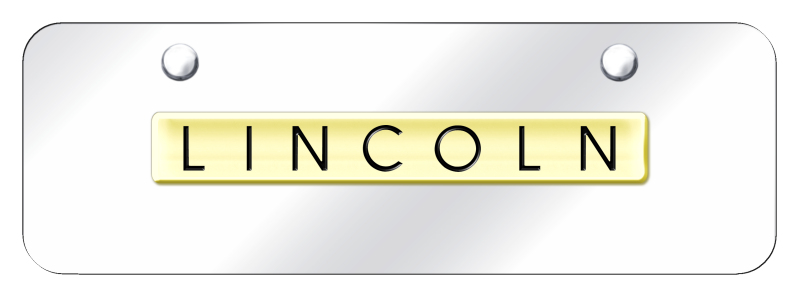 Lincoln Name Mini Plate - Gold on Mirrored