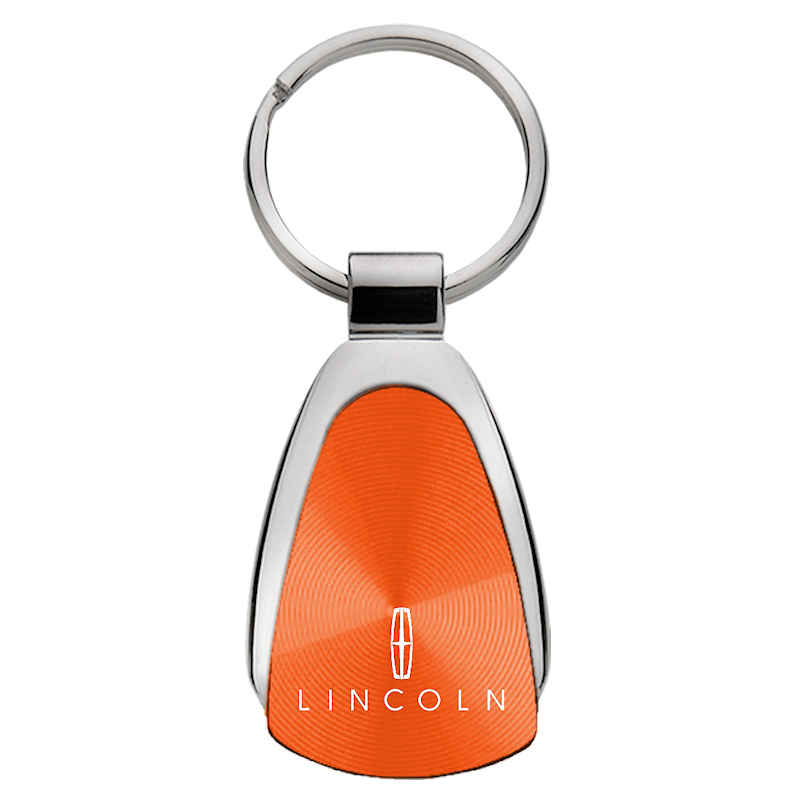 Lincoln Teardrop Key Fob - Orange