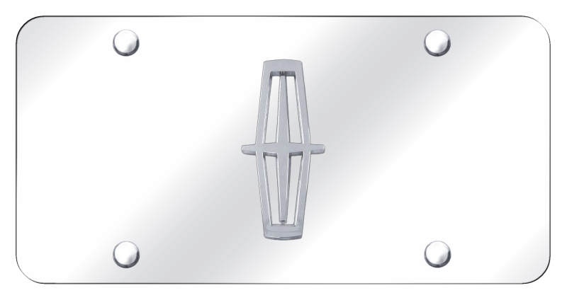 Lincoln Verticle (No Fill) Plate - Chrome on Mirrored