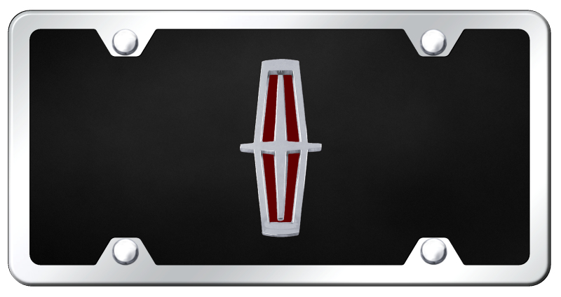 Lincoln Verticle (Red Fill) Acrylic Kit - Chrome on Black