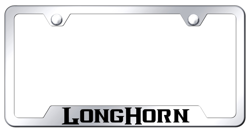 Longhorn Cut-Out Frame - Laser Etched Mirrored