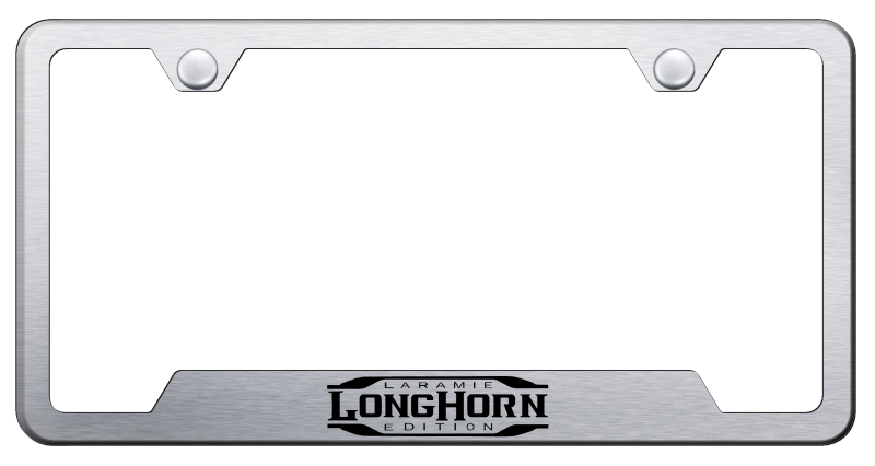 Longhorn Laramie Cut-Out Frame - Laser Etched Brushed