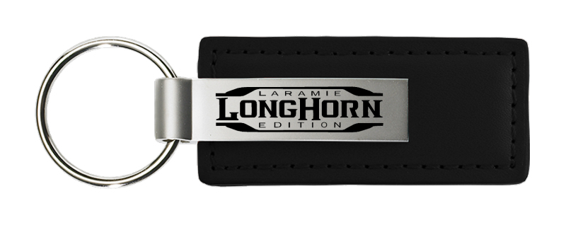 Longhorn Laramie Leather Key Fob - Black
