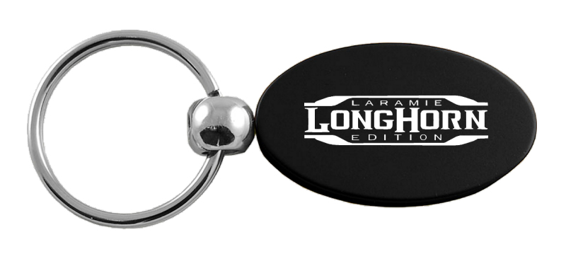 Longhorn Laramie Oval Key Fob - Black