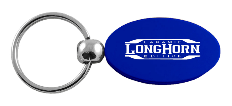 Longhorn Laramie Oval Key Fob - Blue