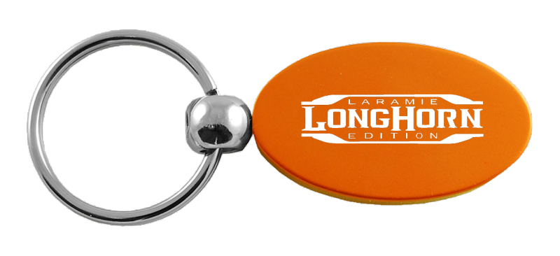 Longhorn Laramie Oval Key Fob - Orange