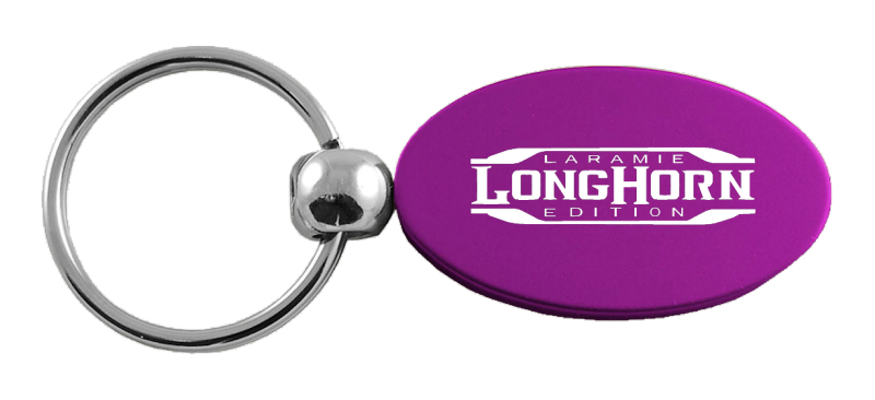 Longhorn Laramie Oval Key Fob - Purple