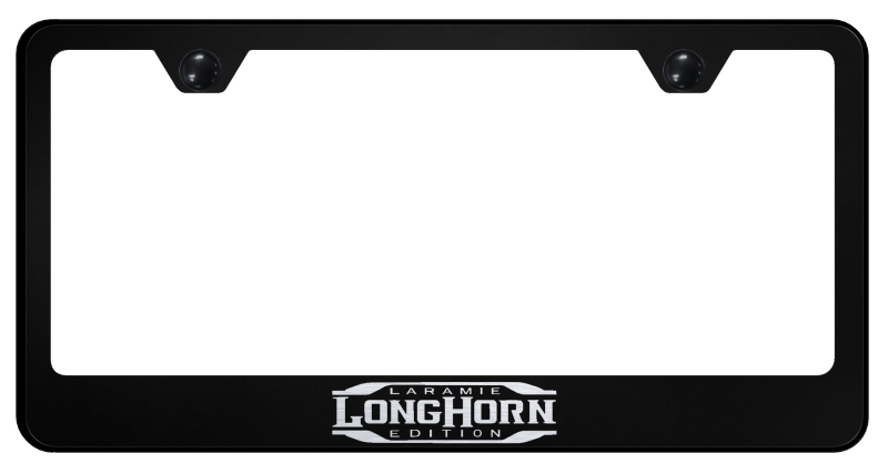 Longhorn Laramie Stainless Steel Frame - Laser Etched Black