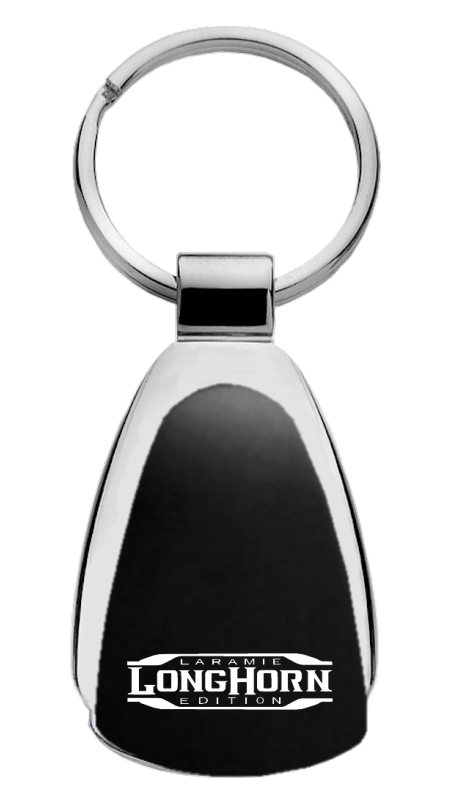 Longhorn Laramie Teardrop Key Fob - Black