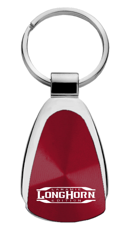 Longhorn Laramie Teardrop Key Fob - Burgundy