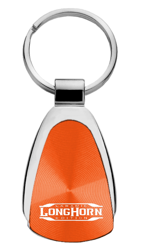 Longhorn Laramie Teardrop Key Fob - Orange