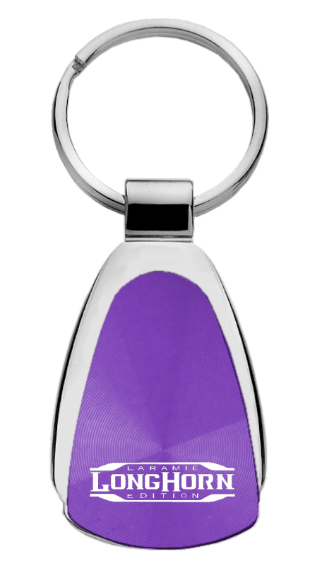 Longhorn Laramie Teardrop Key Fob - Purple