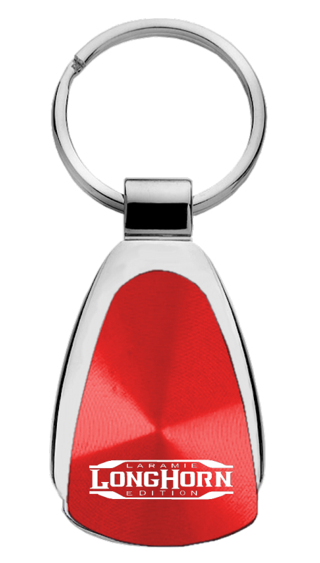 Longhorn Laramie Teardrop Key Fob - Red