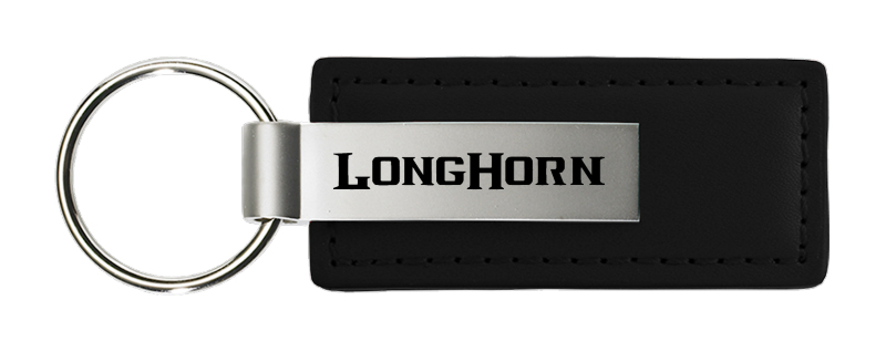 Longhorn Leather Key Fob - Black
