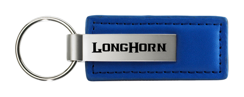 Longhorn Leather Key Fob - Blue