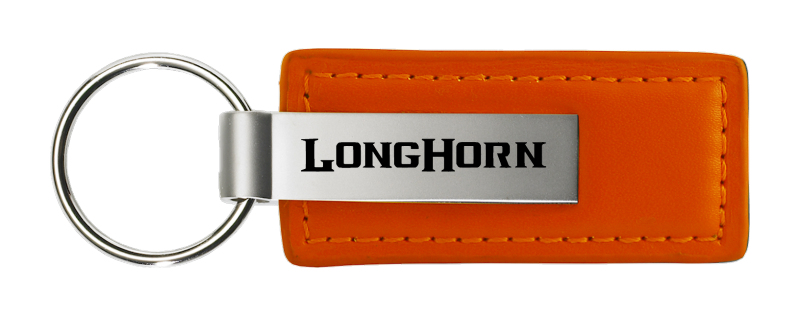 Longhorn Leather Key Fob - Orange