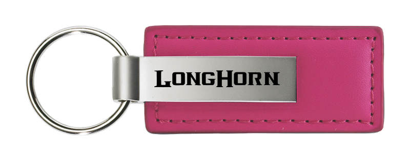 Longhorn Leather Key Fob - Pink