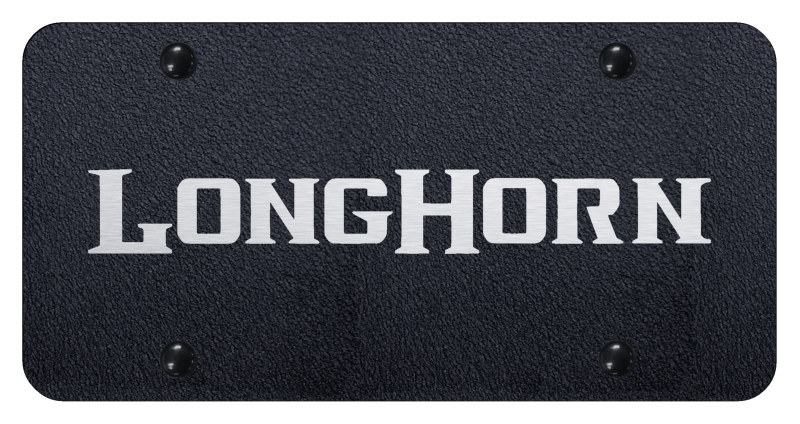 Longhorn License Plate - Laser Etched Rugged Black