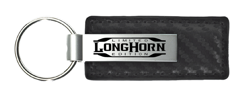 Longhorn Limited Edition CF Leather Key Fob - Black