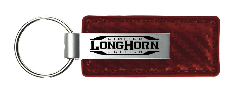 Longhorn Limited Edition CF Leather Key Fob - Burgundy