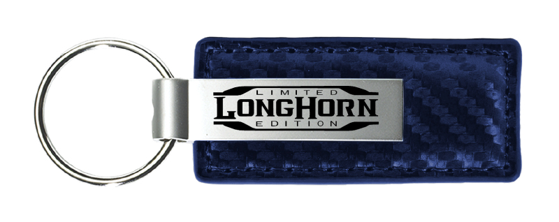 Longhorn Limited Edition CF Leather Key Fob - Navy