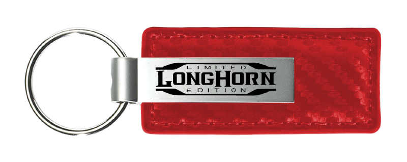 Longhorn Limited Edition CF Leather Key Fob - Red