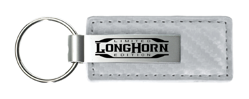 Longhorn Limited Edition CF Leather Key Fob - White