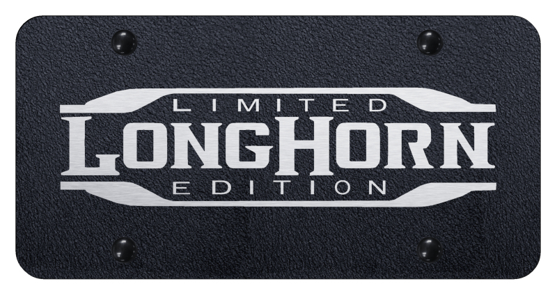 Longhorn Limited Edition License Plate - Etched Rugged Black