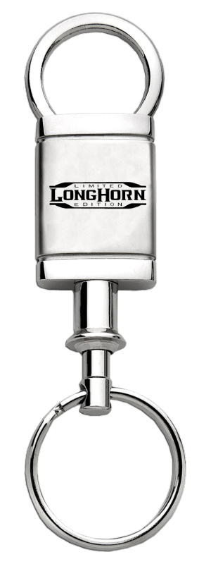 Longhorn Limited Edition Satin-Chrome Valet Key Fob - Silver