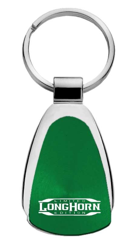 Longhorn Limited Edition Teardrop Key Fob - Green