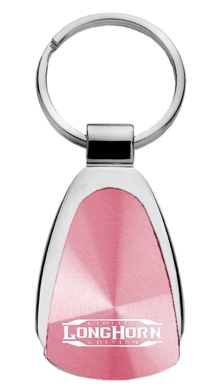 Longhorn Limited Edition Teardrop Key Fob - Pink
