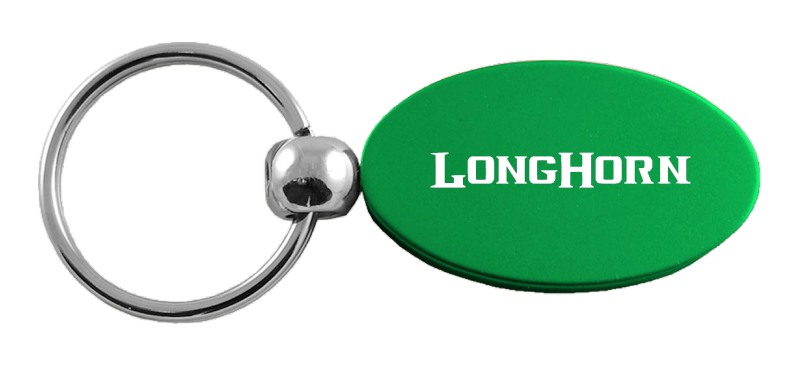 Longhorn Oval Key Fob - Green