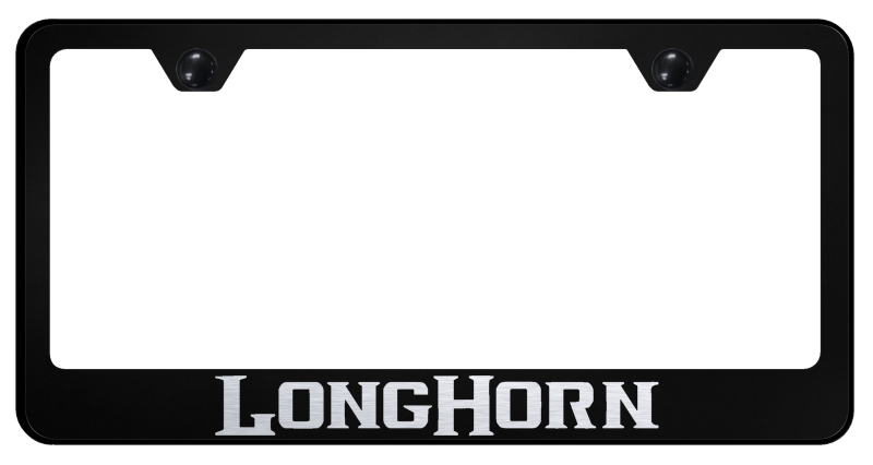 Longhorn Stainless Steel Frame - Laser Etched Black