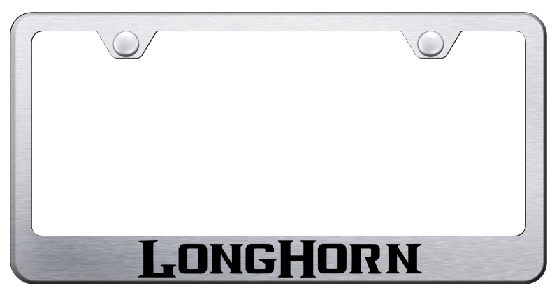 Longhorn Stainless Steel Frame - Laser Etched Brushed