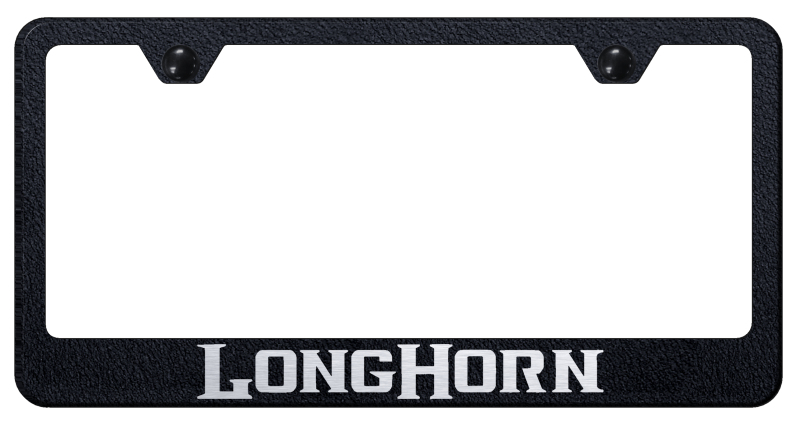 Longhorn Stainless Steel Frame - Laser Etched Rugged Black
