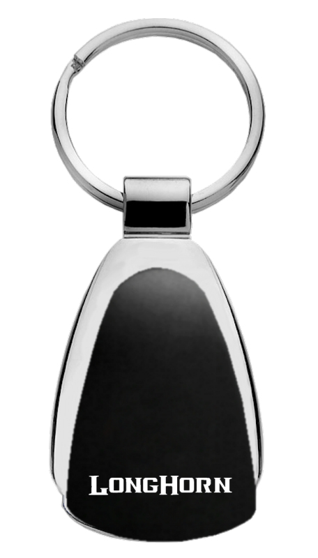 Longhorn Teardrop Key Fob - Black