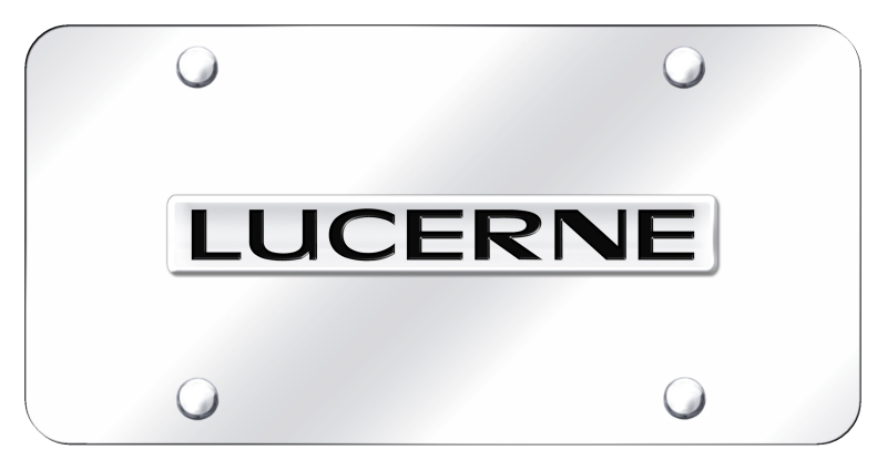 Lucerne Name License Plate - Chrome on Mirrored