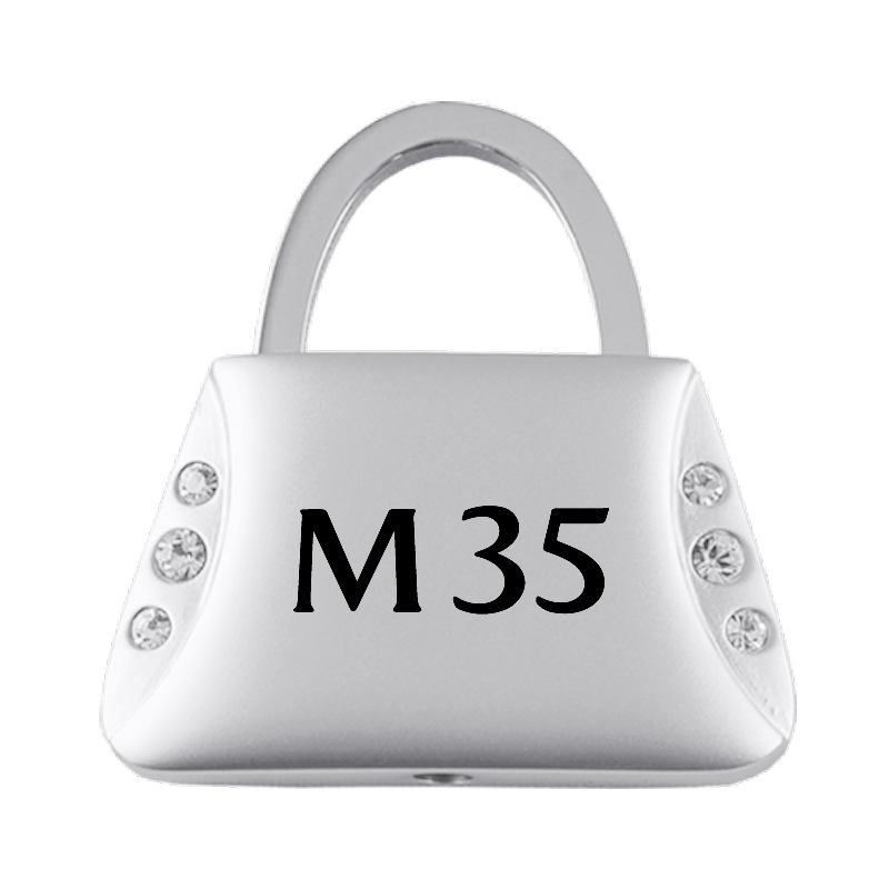 M35 Jeweled Purse Key Fob - Silver